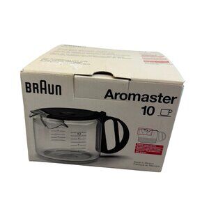 Braun Aromaster 10 Cup Replacement Glass Coffee Carafe Discontinued NIB New